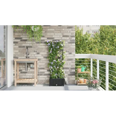Jardiniere cu Sistem Irigare Automat - Negru | Livrare Gratuita