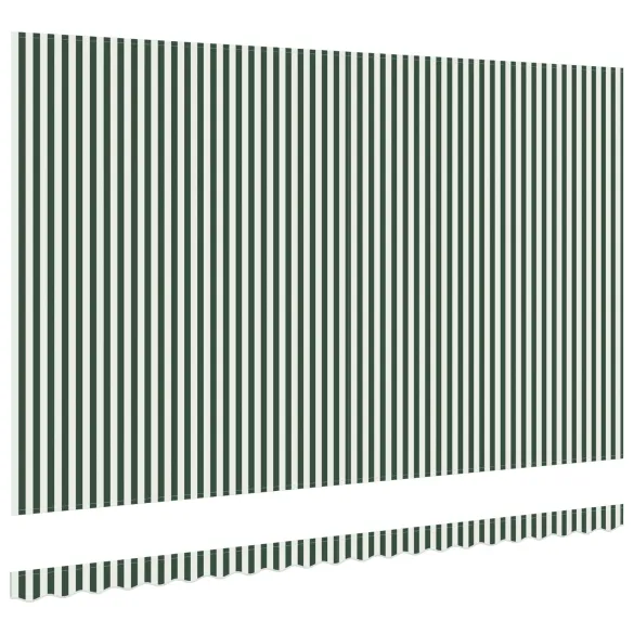 Material umbră retractabil 5x3 m verde-alb | vidaXL