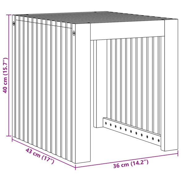 Masă Laterală Grădină Lemn Tec | Mobilă Exterioară Rezistentă