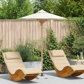 Umbrelă de Grădină Bambus Alb Crem 150x210 cm | Livrare Gratuită