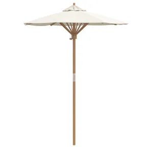 Umbrelă de Grădină Bambus Alb Crem 150x210 cm | Livrare Gratuită 2