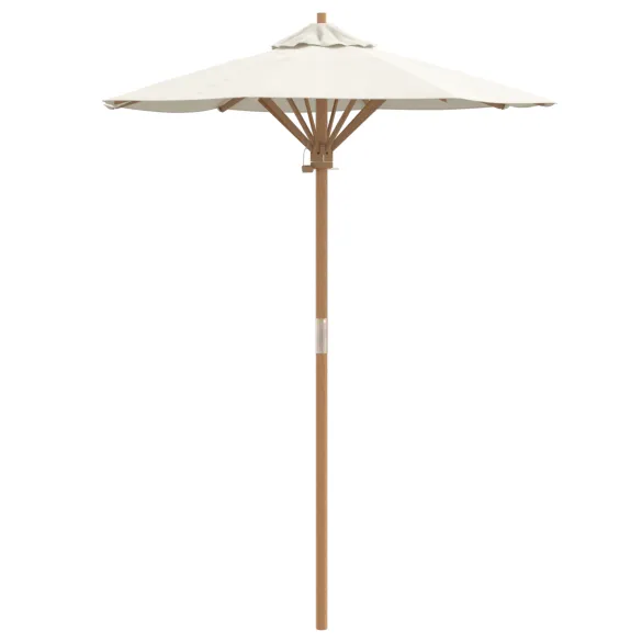 Umbrelă de Grădină Bambus Alb Crem 150x210 cm | Livrare Gratuită