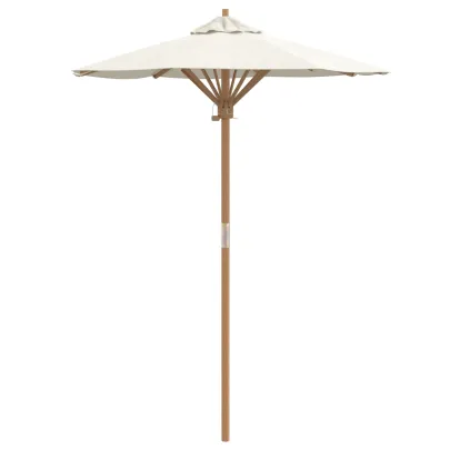 Umbrelă de Grădină Bambus Alb Crem 150x210 cm | Livrare Gratuită