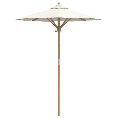 Umbrelă de Grădină Bambus Alb Crem 150x210 cm | Livrare Gratuită