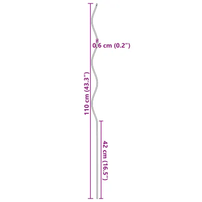 Suporturi Spiralate Plante 50 buc Oțel 110 cm | vidaXL