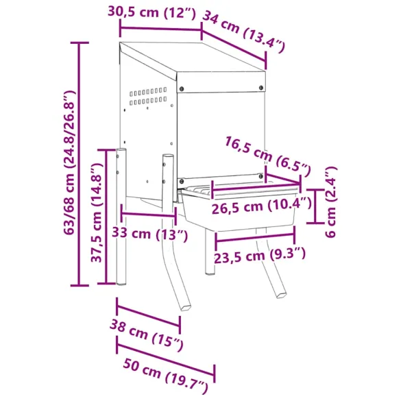 Cuib Găini Oțel Galvanizat | Livrare Gratuită 7-9 Zile