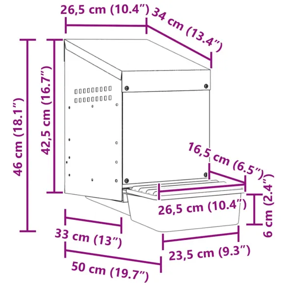 Cuibar Găini Galvanizat - Montare Perete | Livrare Gratuită
