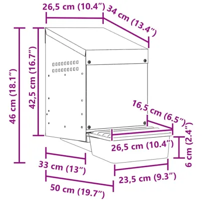 Cuibar Găini Galvanizat - Montare Perete | Livrare Gratuită