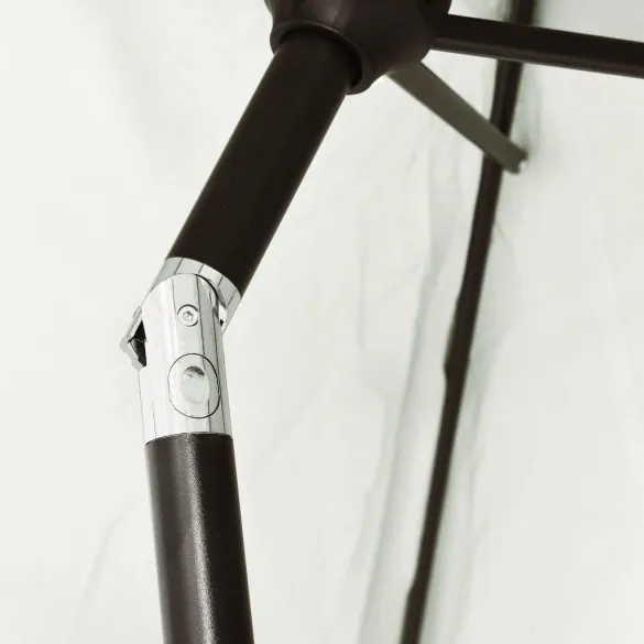 Umbrelă de soare albă 3m - Cadru oțel | Livrare gratuită