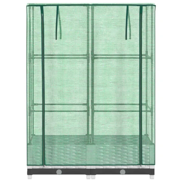 Strat Înălțat cu Seră Ratan - Cultivă Legume și Ierburi