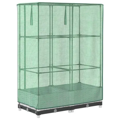 Strat Înălțat cu Seră Ratan - Cultivă Legume și Ierburi