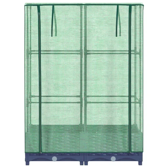 Strat Înălțat cu Seră Ratan - Grădinărit Ușor