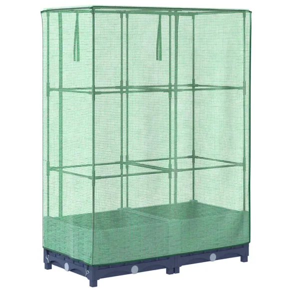 Strat Înălțat cu Seră Ratan - Grădinărit Ușor