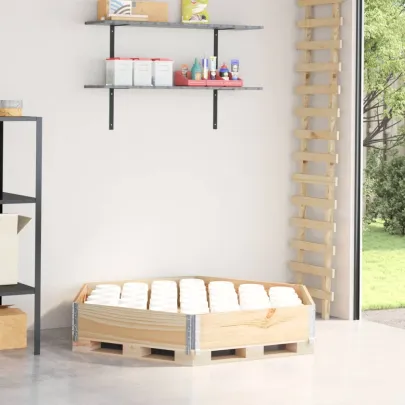 Strat Înălțat Hexagonal din Lemn Masiv de Pin - 160x160 cm