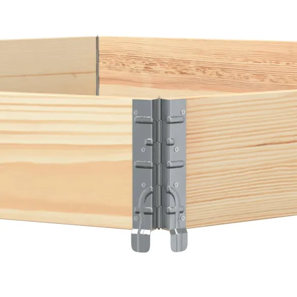 Strat Înălțat Hexagonal din Lemn Masiv de Pin - 160x160 cm