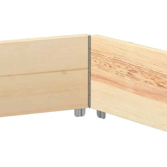 Strat Înălțat Hexagonal din Lemn Masiv de Pin - 160x160 cm