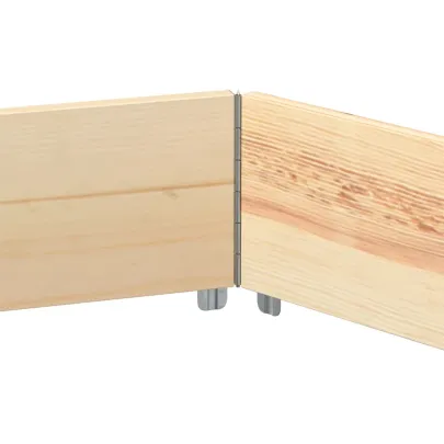 Strat Înălțat Hexagonal din Lemn Masiv de Pin - 160x160 cm