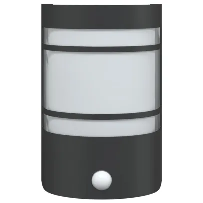 Lămpi Exterioare cu Senzor Mișcare | 2 bucăți | Negru | Oțel Inox