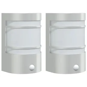 Lămpi Exterior cu Senzor Mișcare 2 buc - Oțel Inox IP44 2