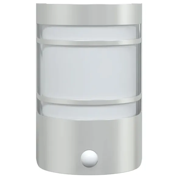 Lămpi Exterior cu Senzor Mișcare 2 buc - Oțel Inox IP44