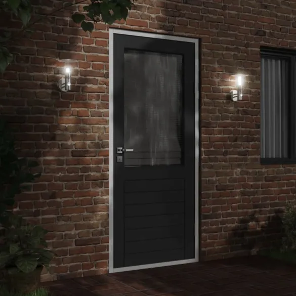 Lămpi Exterior cu Senzor Mișcare 2 buc - Oțel Inox IP44