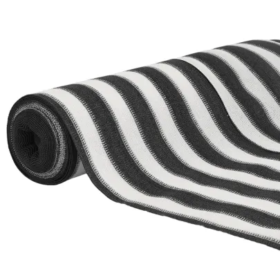 Plasă Protecție Intimitate Antracit/Alb 1,5x25m HDPE 150g/m²