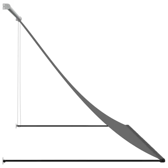 Copertină Retractabilă Antracit 250x150 cm - Țesătură și Oțel