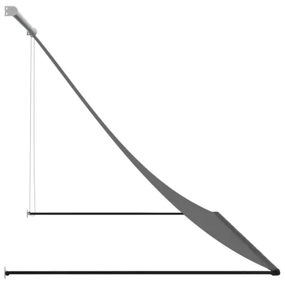 Copertină Retractabilă Antracit 250x150 cm - Țesătură și Oțel