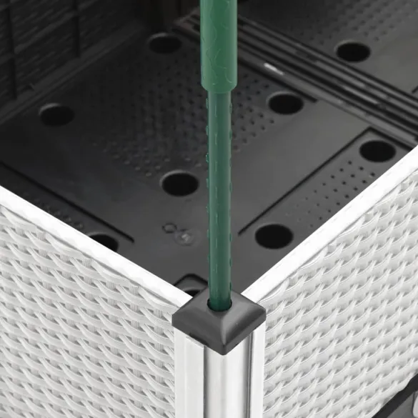 Jardinieră Grădină cu Spalier - Alb, PP - Livrare Gratuită