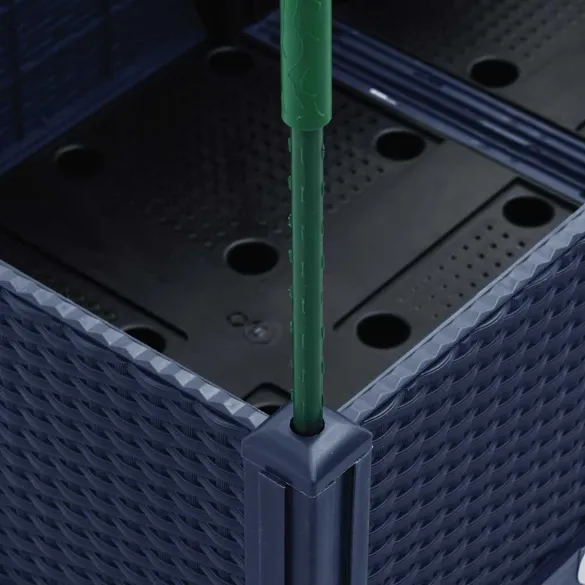 Jardinieră Grădină cu Spalier - Albastru Gri - PP - 120x40x142,5 cm