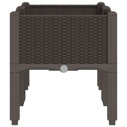 Jardinieră Grădină cu Picioare Maro - 80x40x42 cm - PP