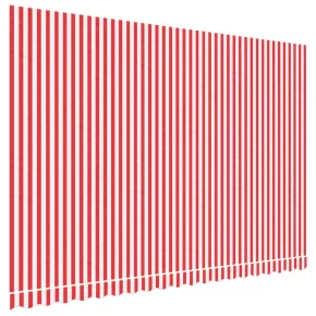 Pânză Copertină Rezervă Dungi Roșii-Albe 4,5x3m - Rezistentă 2