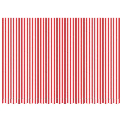 Pânză Copertină Rezervă Dungi Roșii-Albe 4,5x3m - Rezistentă