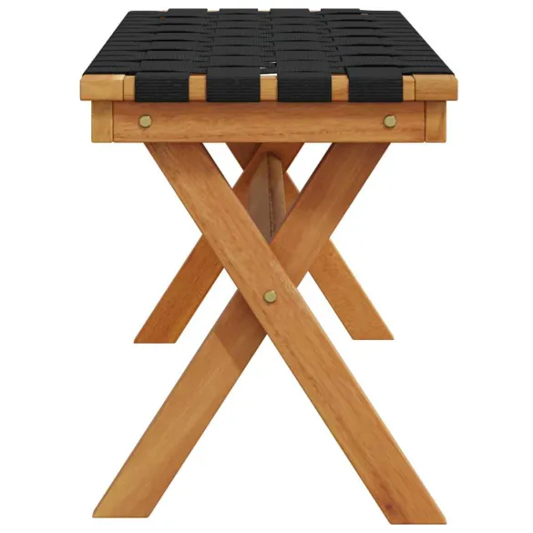 Bancă Grădină Lemn Acacia - Negru - Livrare Gratuită