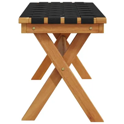 Bancă Grădină Lemn Acacia - Negru - Livrare Gratuită