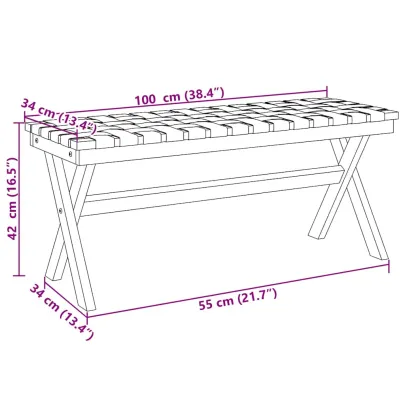 Bancă Grădină Lemn Acacia - Negru - Livrare Gratuită