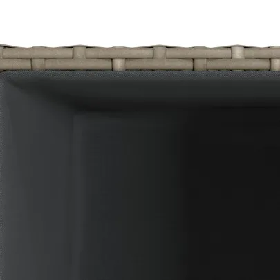 Jardinieră Grădină Gri - Poliratan Rezistent - Livrare Gratuită