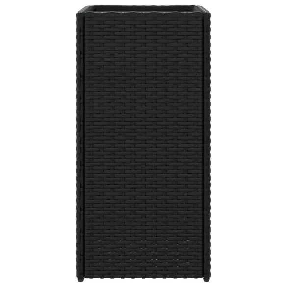 Jardinieră Poliratan Negru pentru Exterior - Livrare Gratuită