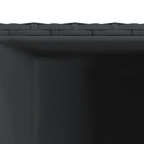 Jardinieră Poliratan Negru pentru Exterior - Livrare Gratuită