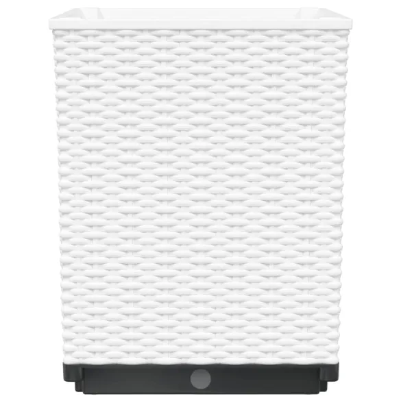 Jardiniere Polipropilena - Set 2 Bucati - Alb - 30x30x37 cm