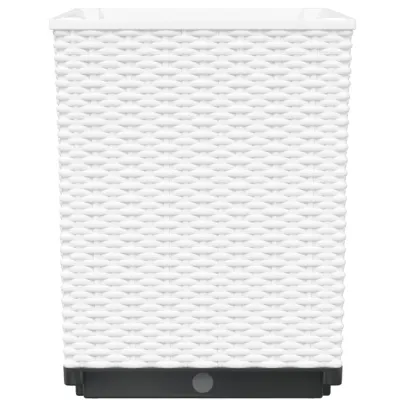 Jardiniere Polipropilena - Set 2 Bucati - Alb - 30x30x37 cm