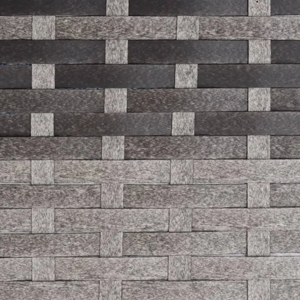 Bancă de grădină cu pernă - 2 locuri - gri - poliratan