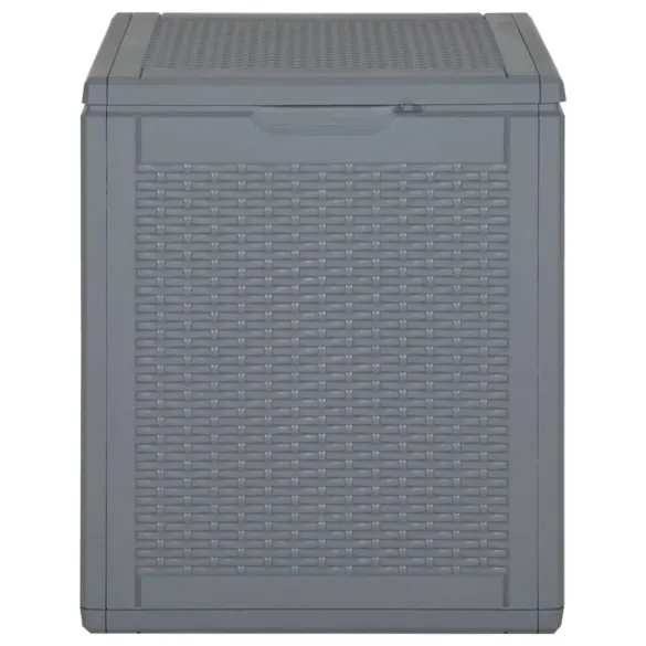 Cutie Depozitare Grădină 90L Ratan Gri | Livrare Gratuită