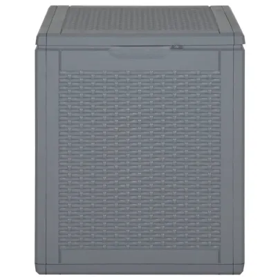 Cutie Depozitare Grădină 90L Ratan Gri | Livrare Gratuită