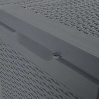 Cutie Depozitare Grădină 90L Ratan Gri | Livrare Gratuită