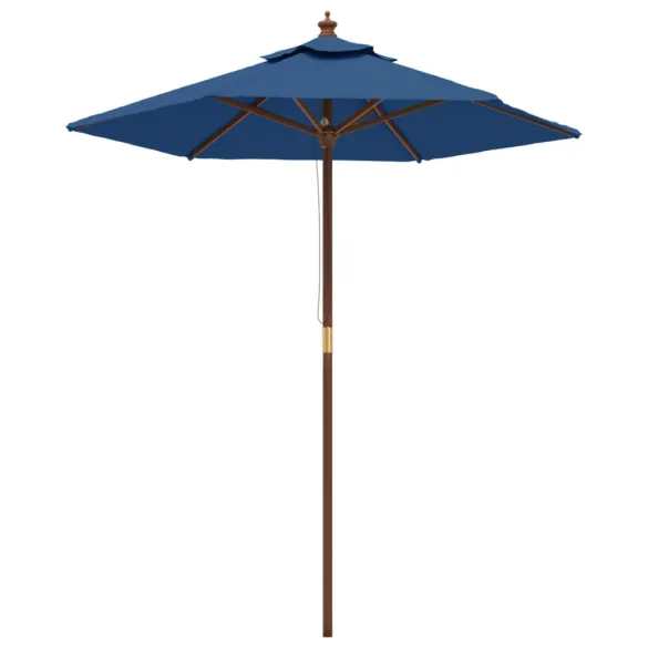 Umbrelă Soare Grădină Lemn Masiv - Albastru | Livrare Gratuită Umbrelă Soare Grădină Lemn Masiv - Albastru | Livrare Gratuită