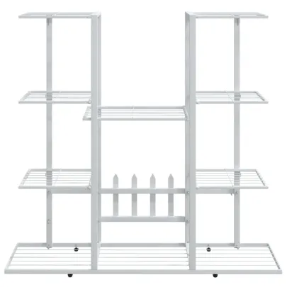 Suport Flori Metalic Alb - Rafat Plantas Interior/Exterior