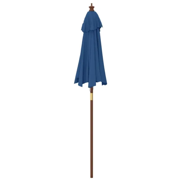 Umbrelă Soare Grădină Lemn Masiv - Albastru | Livrare Gratuită Umbrelă Soare Grădină Lemn Masiv - Albastru | Livrare Gratuită