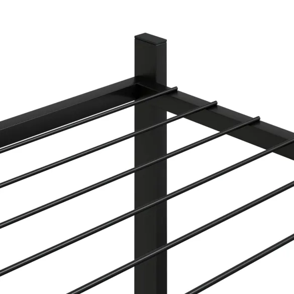 Suport Mobil pentru Flori cu Roti - Negru | Fier Durabil