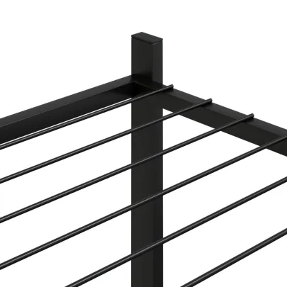 Suport Mobil pentru Flori cu Roti - Negru | Fier Durabil